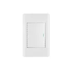 Placa armada blanca 1 interruptor 3 módulos, Lisboa, VOLTECK 1