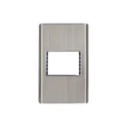 Placa de acero inox con 1 ventana 1.5 módulos, línea Lisboa 1
