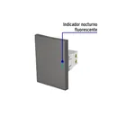 Interruptor 3 vías acero inox de 3 módulos, línea Lisboa 2