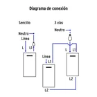 Placa armada acero 2 interruptores 1 de 3 vías 1 mód, Lisboa 4