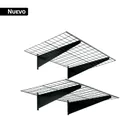 Juego de 2 repisas metálicas de 46 x 122 cm, FIERO 1
