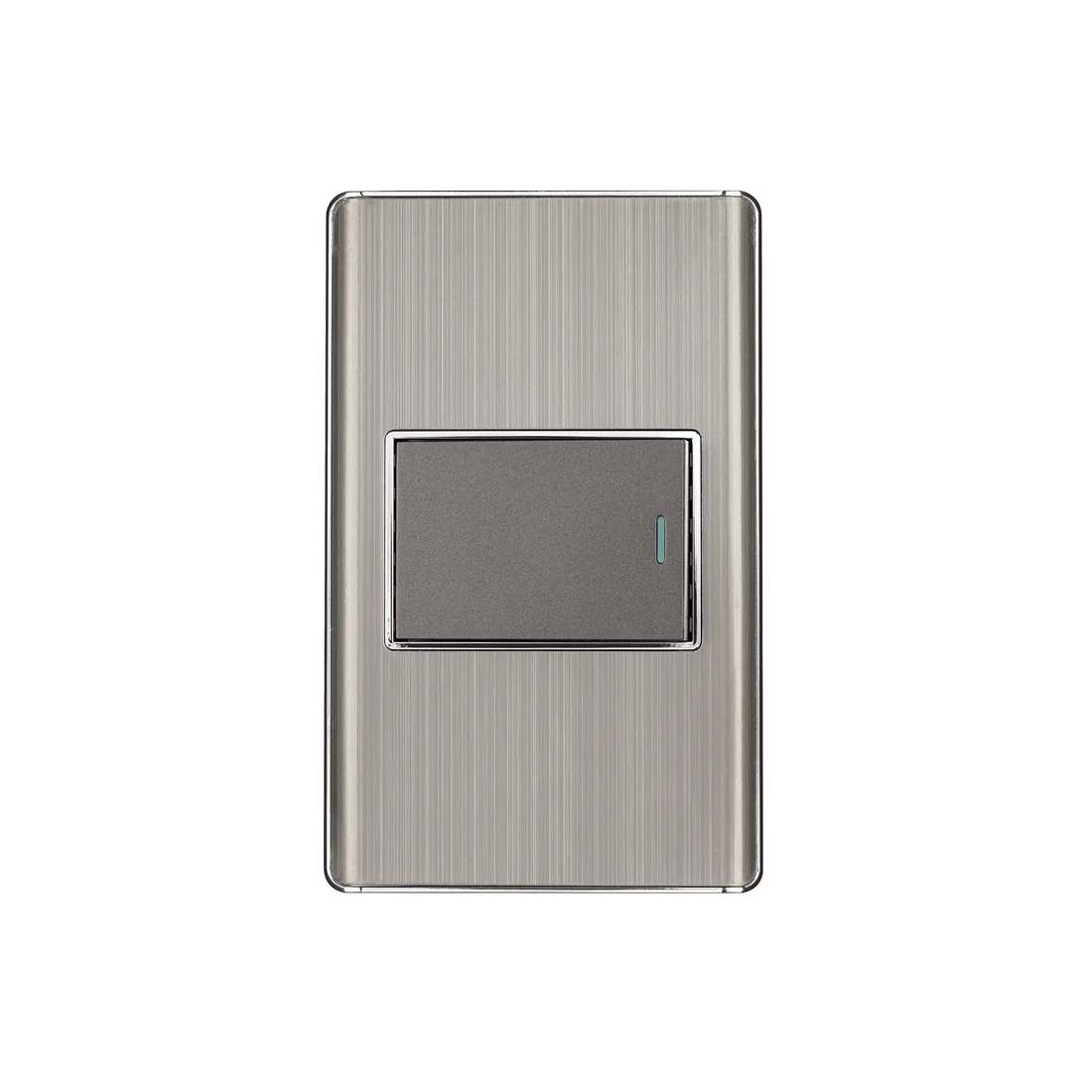 Placa armada acero inox 1 interruptor 1.5 módulos, Lisboa