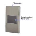 Placa armada acero 1 interruptor de 3 vías 1.5 mód, Lisboa 2