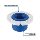 Brida con cuello flexible para WC, tubería de 4', FOSET 2