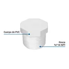 Tapón macho de PVC 3/4', FOSET 2