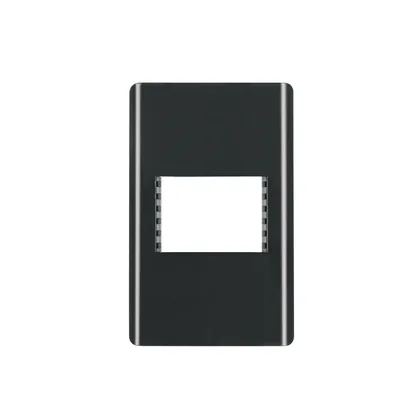 Placa negra de 1 ventana 1.5 módulos, línea Lisboa, VOLTECK