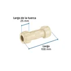 Cople de compresión PVC de 1/2', FOSET 3