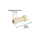 Cople de compresión PVC de 3/4', FOSET 3