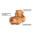 Válvula de banqueta 3/4' para candado, FOSET 2