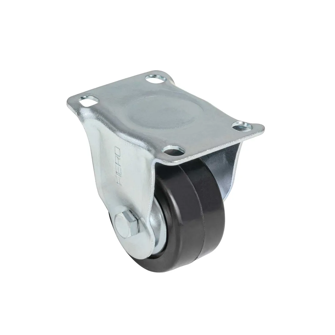 Rodaja hule 2-1/2', placa fija con balero, carga 60kg, FIERO