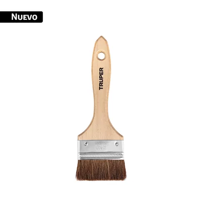 Brocha pelo de camello de 2-1/2' con mango de madera, TRUPER