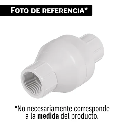 Válvula check de PVC 1-1/4' roscable, FOSET