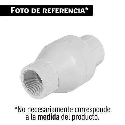 Válvula check de PVC 1-1/2' roscable, FOSET