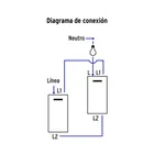Placa armada blanca 1 interruptor de 3 vías 1.5 mód, Lisboa 4