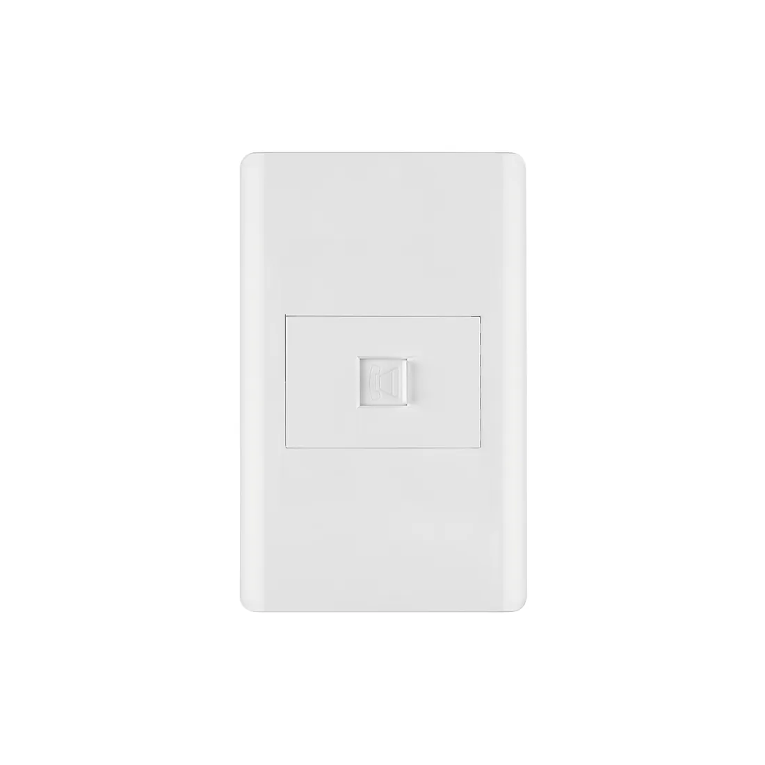 Placa armada blanca 1 toma para teléfono 1.5 mód, Lisboa