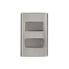 Placa armada acero 1 interruptor y 1 de 3 vías 1 mód, Lisboa 1