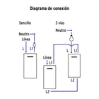 Placa armada acero 1 interruptor y 1 de 3 vías 1 mód, Lisboa 4