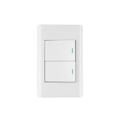 Placa armada blanca 1 interruptor y 1 de 3vías 1.5mód,Lisboa