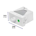 Dimmer giratorio, línea Oslo, color blanco, VOLTECK 3