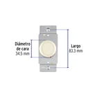 Atenuador de luz giratorio, Standard, marfil, VOLTECK 2