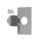 Placa contacto redondo, policarbonato,p/intemperie, Standard 4