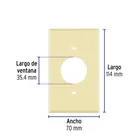 Placa de ABS para contacto redondo, Standard, marfil 2