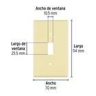 Placa de ABS para interruptor vertical, Standard, marfil 2