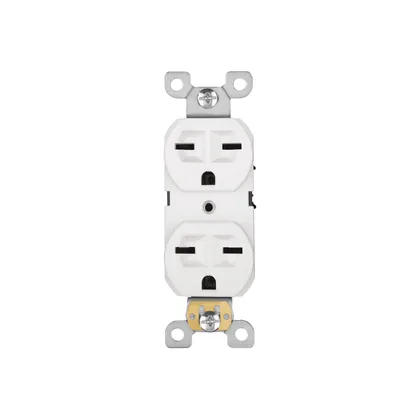 Contacto dúplex, cara de chino, Standard, blanco, VOLTECK