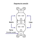 Contacto dúplex, cara de chino, Standard, blanco, VOLTECK 4