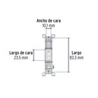 Interruptor vertical de palanca, Standard, blanco, VOLTECK 2