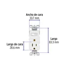 Interruptor de palanca con contacto, Standard, blanco 2