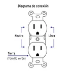 Placa armada 2 contactos polarizados,línea Standard,aluminio 4