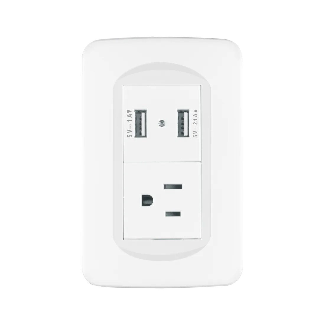Placa armada 1contacto y 2 puertos USB 1.5 módulos, Toledo