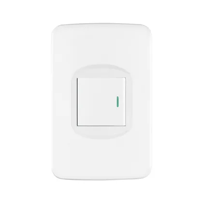 Placa armada 1 interruptor 1.5 módulos, Toledo, BASIC