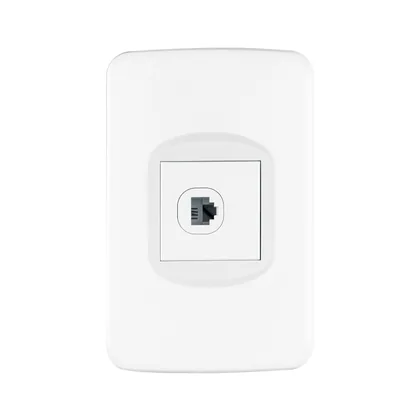 Placa armada 1 toma para teléfono 1.5 módulos, Toledo