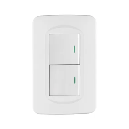 Placa armada 1 interruptor y 1 de 3 vías 1.5 mód, Toledo