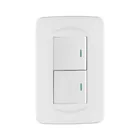 Placa armada 1 interruptor y 1 de 3 vías 1.5 mód, Toledo 1