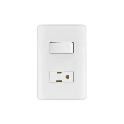 Placa armada contacto e interruptor sencillo, VOLTECK BASIC