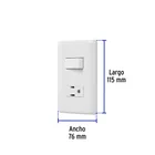 Placa armada contacto e interruptor sencillo, VOLTECK BASIC 3