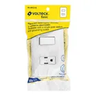 Placa armada contacto e interruptor sencillo, VOLTECK BASIC 5