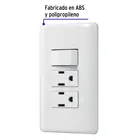 Placa armada 2 contactos e interruptor sencillo, BASIC 2