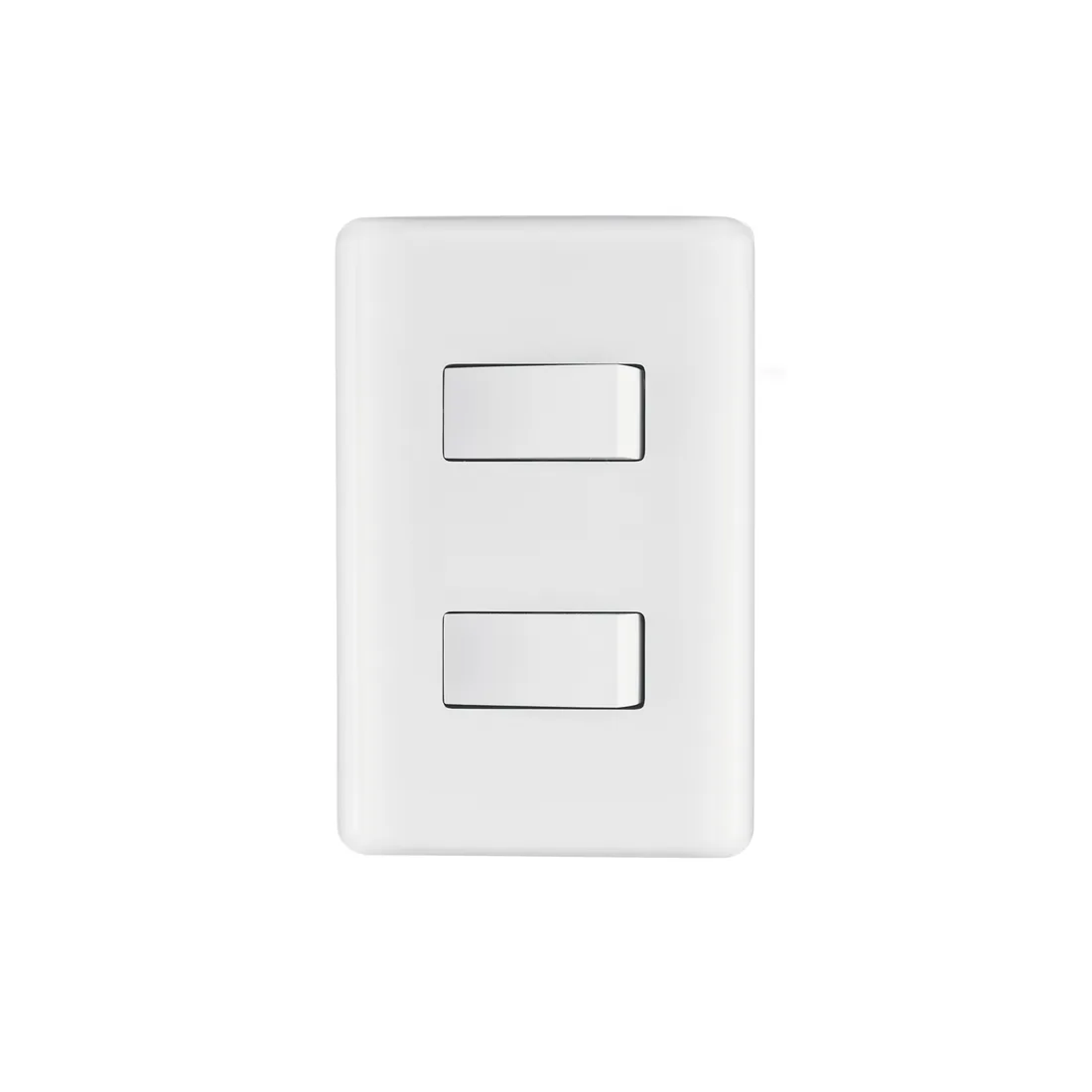 Placa armada con 2 interruptores sencillos, VOLTECK BASIC
