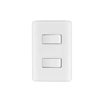 Placa armada con 2 interruptores sencillos, VOLTECK BASIC