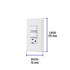 Placa armada con contacto y 2 interruptores sencillos, BASIC 3
