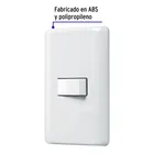Placa armada con 1 interruptor de 3 vías, VOLTECK BASIC 2