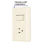 Placa armada interruptor y contacto, marfil, VOLTECK 2