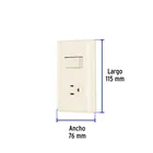 Placa armada interruptor y contacto, marfil, VOLTECK 3