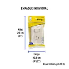 Placa armada interruptor y contacto, marfil, VOLTECK 6