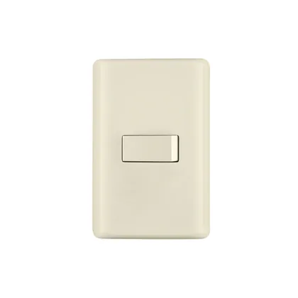 Placa armada 1 interruptor de escalera, marfil, BASIC