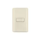 Placa armada 1 interruptor de escalera, marfil, BASIC 1